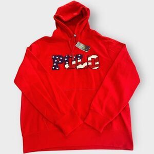 Polo Ralph Lauren Americana Fleece Hoodie Mens size Large New with Tags (a)